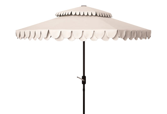 Safavieh - Elegant 9Ft Double Top Umbrella - Beige - White - PAT8206C view 1
