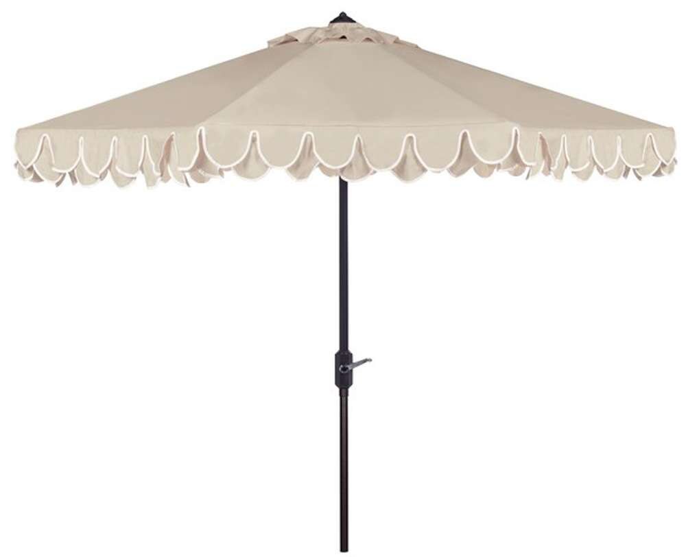 Safavieh - Elegant Valance 11Ft Umbrella - Beige - White - PAT8106C veiw 1