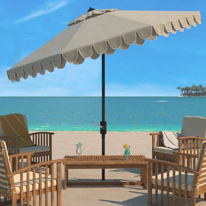 Safavieh - Elegant Valance 11Ft Umbrella - Beige - White - PAT8106C veiw 2