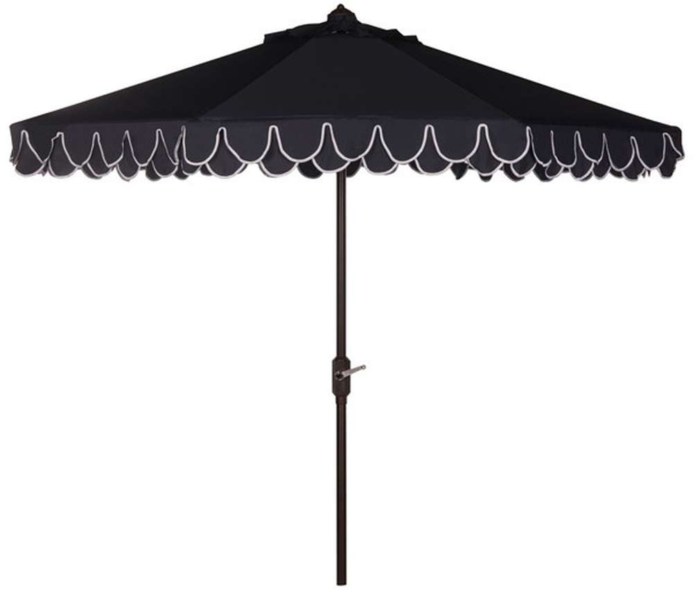 Safavieh - Elegant Valance 11Ft Umbrella - Navy - White - PAT8106A veiw 1