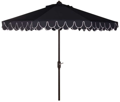 Safavieh - Elegant Valance 11Ft Umbrella - Navy - White - PAT8106A veiw 1