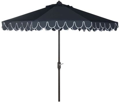 Safavieh - Elegant Valance 9Ft Umbrella - Navy - White - PAT8006A veiw 1