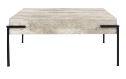 Safavieh - Eli Square Coffee Table - Light Grey - Black - COF4200A veiw 1