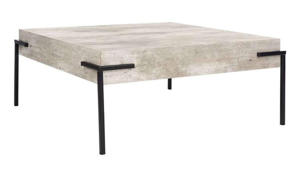 Safavieh - Eli Square Coffee Table - Light Grey - Black - COF4200A veiw 3