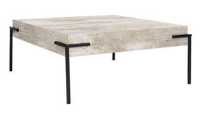 Safavieh - Eli Square Coffee Table - Light Grey - Black - COF4200A veiw 3