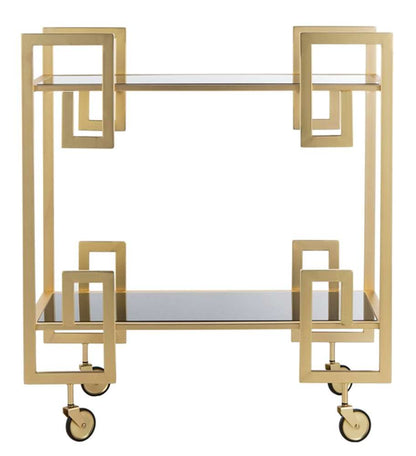 Safavieh - Eliza 2 Tier Bar Cart - Brass - Glass - BCT8005A veiw 1