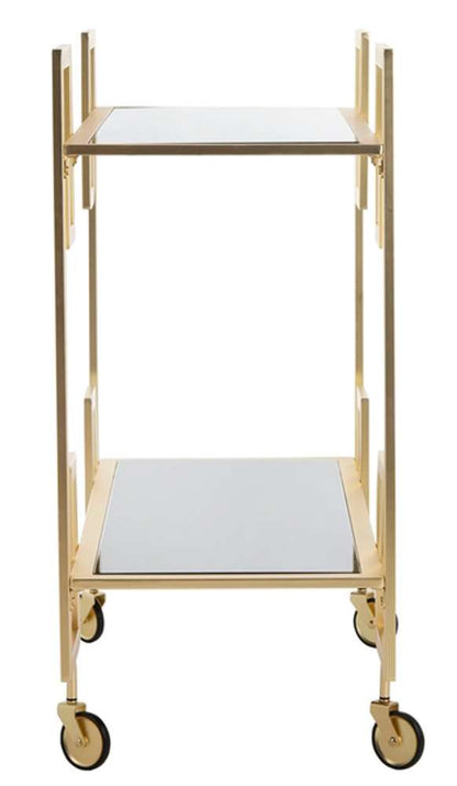 Safavieh - Eliza 2 Tier Bar Cart - Brass - Glass - BCT8005A veiw 4