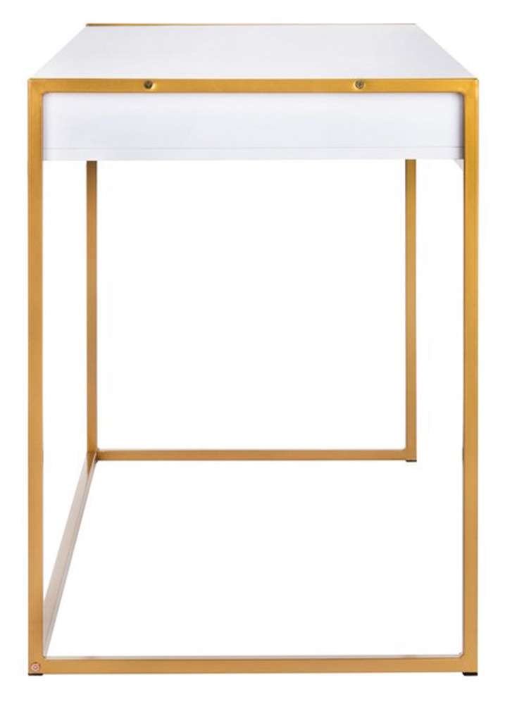 Safavieh - Elodie 1 Drawer Desk - White - Gold - DSK2209A veiw 5
