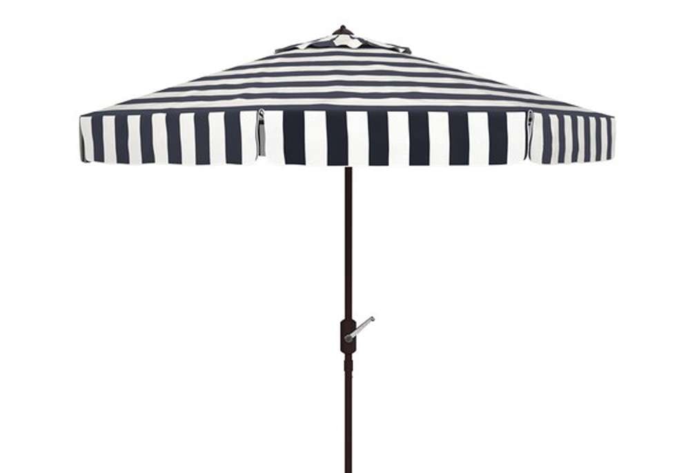 Safavieh - Elsa Fashion Line 11Ft Umbrell - Black - White - PAT8103A veiw 1