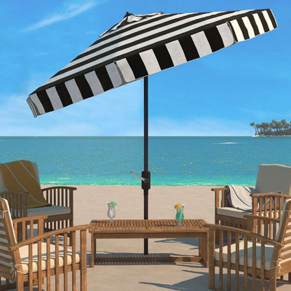 Safavieh - Elsa Fashion Line 11Ft Umbrell - Black - White - PAT8103A veiw 2
