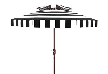 Safavieh - Elsa Fashn 9Ft Dbltop Umbrella - Navy - White - PAT8203B veiw 1