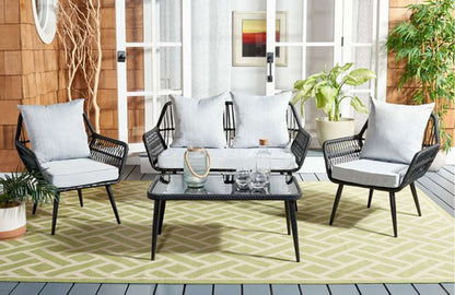 Safavieh - Elsbeth 4Pc Living Set - Black - Grey - PAT9029A veiw 2
