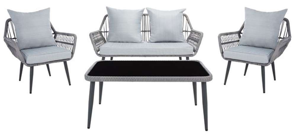 Safavieh - Elsbeth 4Pc Living Set - Grey - PAT9029B veiw 1