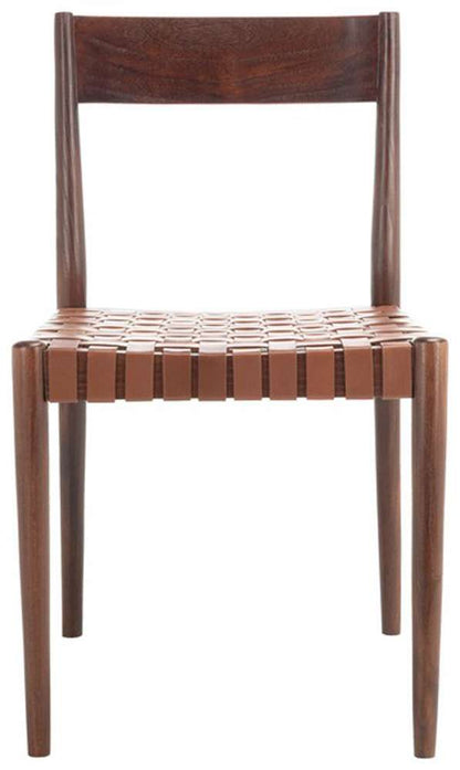 Safavieh - Eluned Leather Dining Chair - Cognac - Brown  (Set of 2) - DCH1201A-SET2 veiw 1