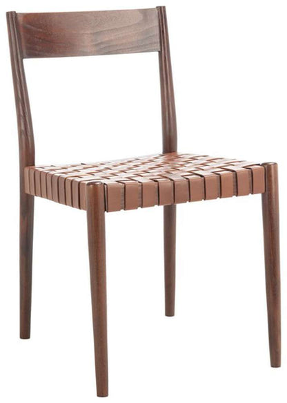 Safavieh - Eluned Leather Dining Chair - Cognac - Brown  (Set of 2) - DCH1201A-SET2 veiw 4