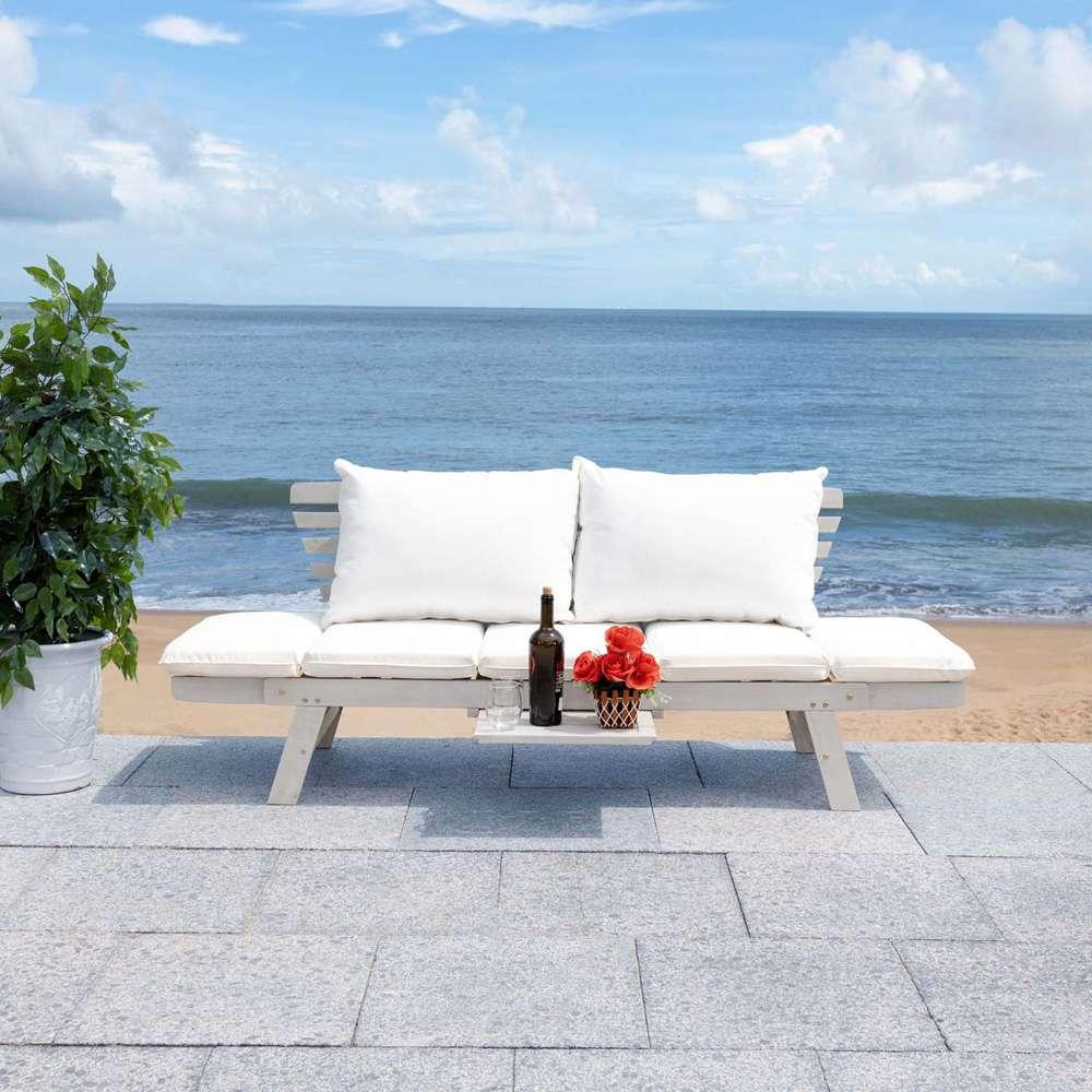 Safavieh - Emely Outdoor Daybed - Grey - Beige - PAT7300B veiw 1