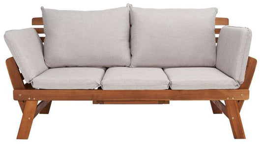 Safavieh - Emely Outdoor Daybed - Natural - Light Grey - PAT7300E veiw 1