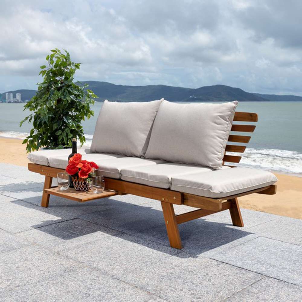 Safavieh - Emely Outdoor Daybed - Natural - Light Grey - PAT7300E veiw 3
