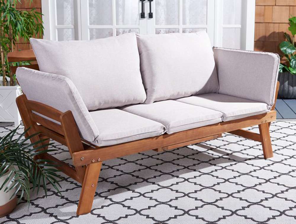 Safavieh - Emely Outdoor Daybed - Natural - Light Grey - PAT7300E veiw 4