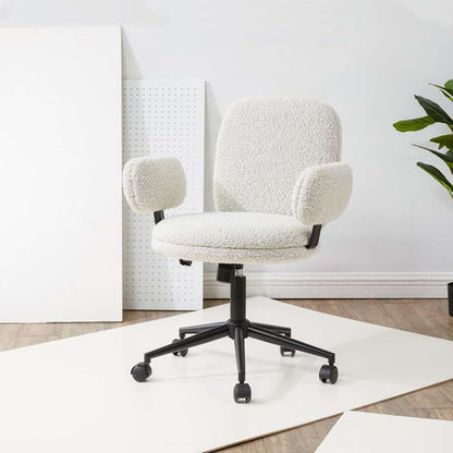Safavieh - Couture - Emeril Adjustable Desk Chair - Light Grey - Black - SFV5056B veiw 2
