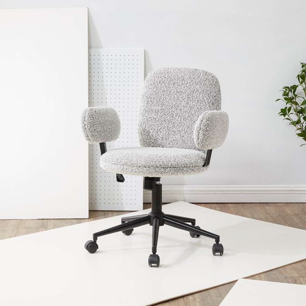 Safavieh - Couture - Emeril Adjustable Desk Chair - White - Black - SFV5056A veiw 2