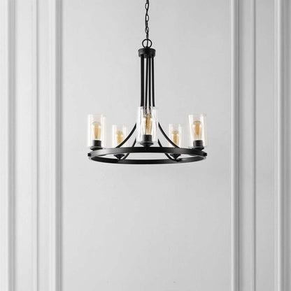 Safavieh - Emersyn 5Lt 25in Chandelier - Black - CHA4043A veiw 1