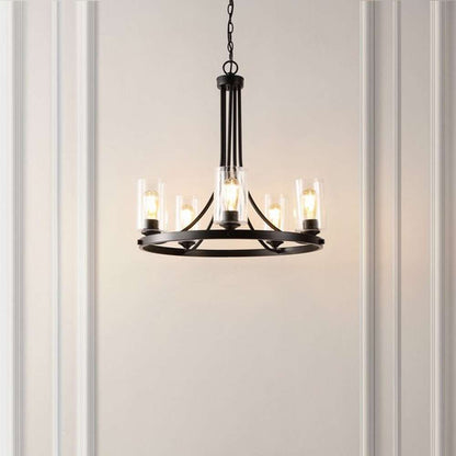 Safavieh - Emersyn 5Lt 25in Chandelier - Black - CHA4043A veiw 2