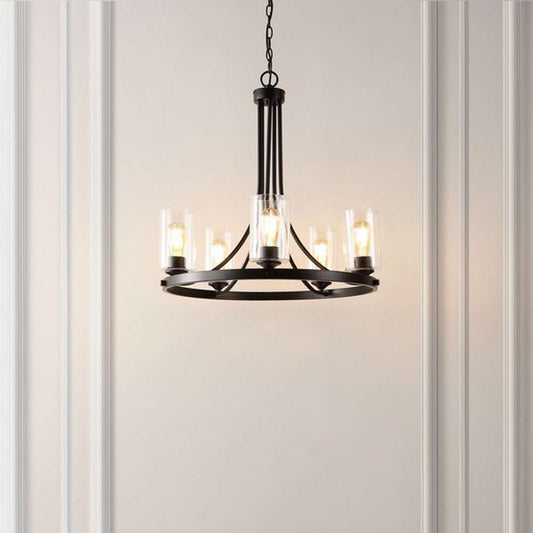 Safavieh - Emersyn 5Lt 25in Chandelier - Black - CHA4043A veiw 2