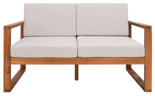 Safavieh - Emiko Outdoor Bench - Natural - Light Grey - PAT7302E veiw 1
