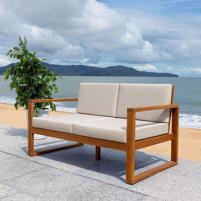 Safavieh - Emiko Outdoor Bench - Natural - Light Grey - PAT7302E veiw 2