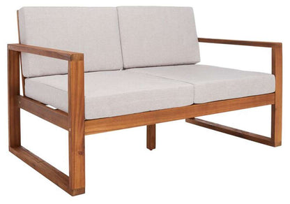 Safavieh - Emiko Outdoor Bench - Natural - Light Grey - PAT7302E veiw 3