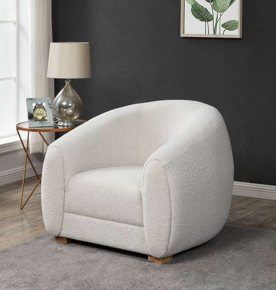 Safavieh - Couture - Emiliana Boucle Accent Chair - Ivory - SFV4769A veiw 2