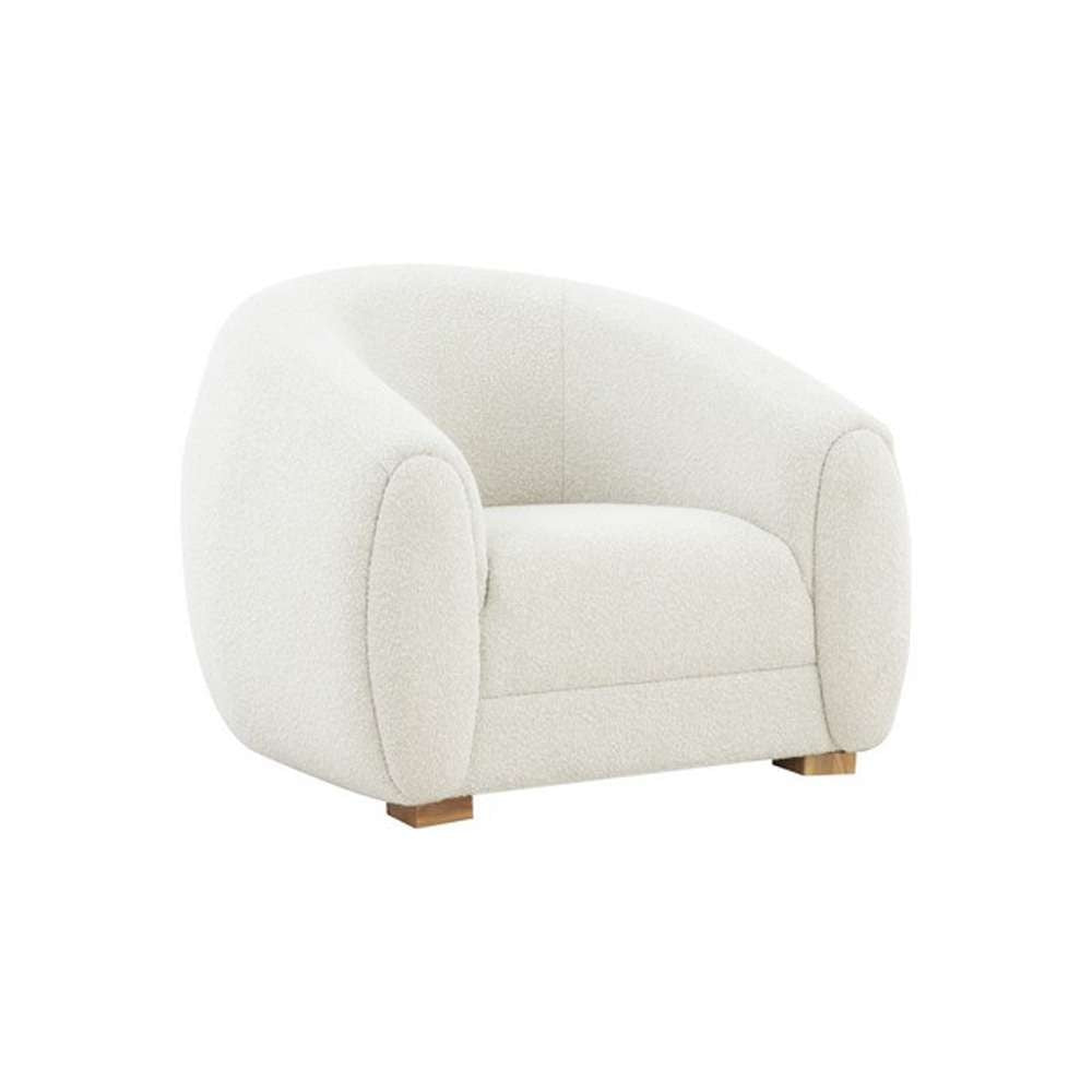Safavieh - Couture - Emiliana Boucle Accent Chair - Ivory - SFV4769A veiw 3