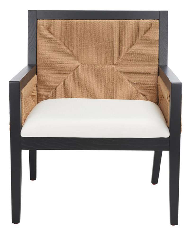 Safavieh - Couture - Emilio Woven Accent Chair - Black - Natural - SFV4124A veiw 1
