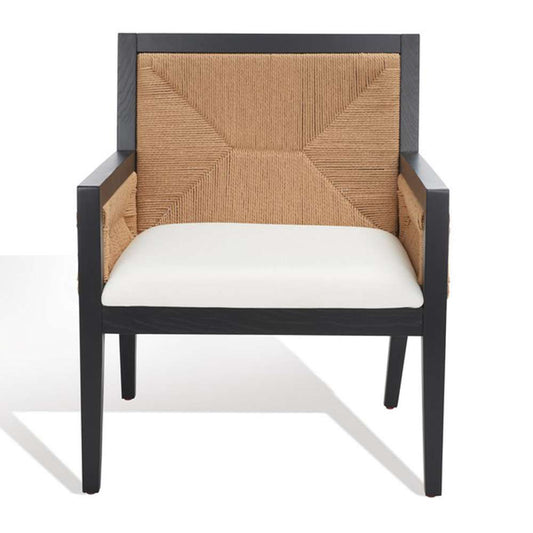 Safavieh - Couture - Emilio Woven Accent Chair - Black - Natural - SFV4124A veiw 2