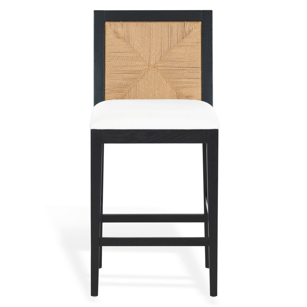Safavieh - Emilio Woven Counter Stool / Black / Natural - SFV4285A view 1