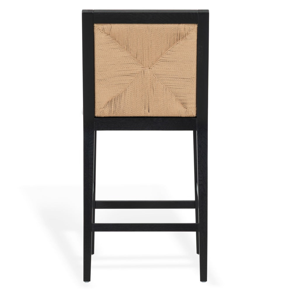 Safavieh - Emilio Woven Counter Stool / Black / Natural - SFV4285A view 5