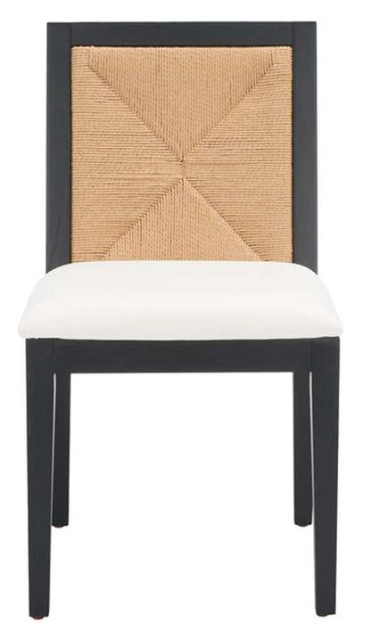 Safavieh - Couture - Emilio Woven Dining Chair - Black - Natural  (Set of 2) - SFV4123A-SET2 veiw 1
