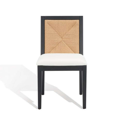 Safavieh - Couture - Emilio Woven Dining Chair - Black - Natural  (Set of 2) - SFV4123A-SET2 veiw 2