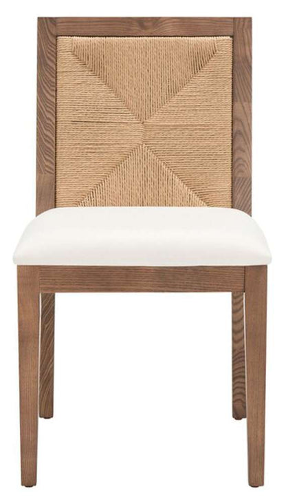 Safavieh - Couture - Emilio Woven Dining Chair - Walnut - Natural  (Set of 2) - SFV4123D-SET2 veiw 1