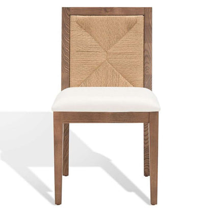 Safavieh - Couture - Emilio Woven Dining Chair - Walnut - Natural  (Set of 2) - SFV4123D-SET2 veiw 2