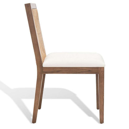 Safavieh - Couture - Emilio Woven Dining Chair - Walnut - Natural  (Set of 2) - SFV4123D-SET2 veiw 4