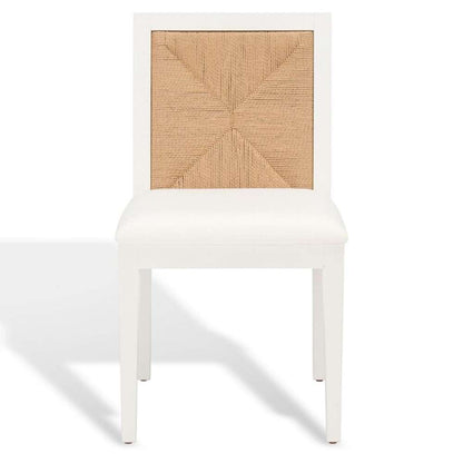 Safavieh - Couture - Emilio Woven Dining Chair - White - Natural  (Set of 2) - SFV4123C-SET2 veiw 2