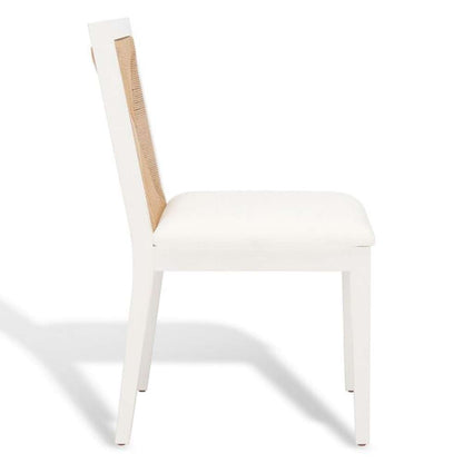 Safavieh - Couture - Emilio Woven Dining Chair - White - Natural  (Set of 2) - SFV4123C-SET2 veiw 4