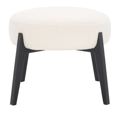 Safavieh - Couture - Emilynn Scandinavian Ottoman - Ivory - Black - SFV5044A veiw 1