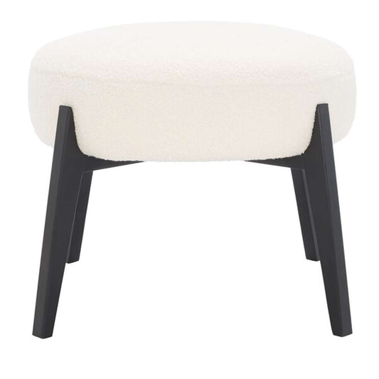 Safavieh - Couture - Emilynn Scandinavian Ottoman - Ivory - Black - SFV5044A veiw 1