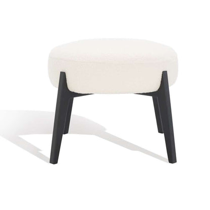Safavieh - Couture - Emilynn Scandinavian Ottoman - Ivory - Black - SFV5044A veiw 2