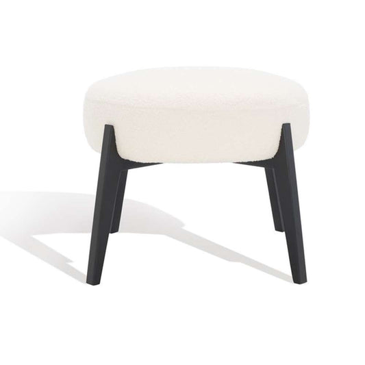 Safavieh - Couture - Emilynn Scandinavian Ottoman - Ivory - Black - SFV5044A veiw 2