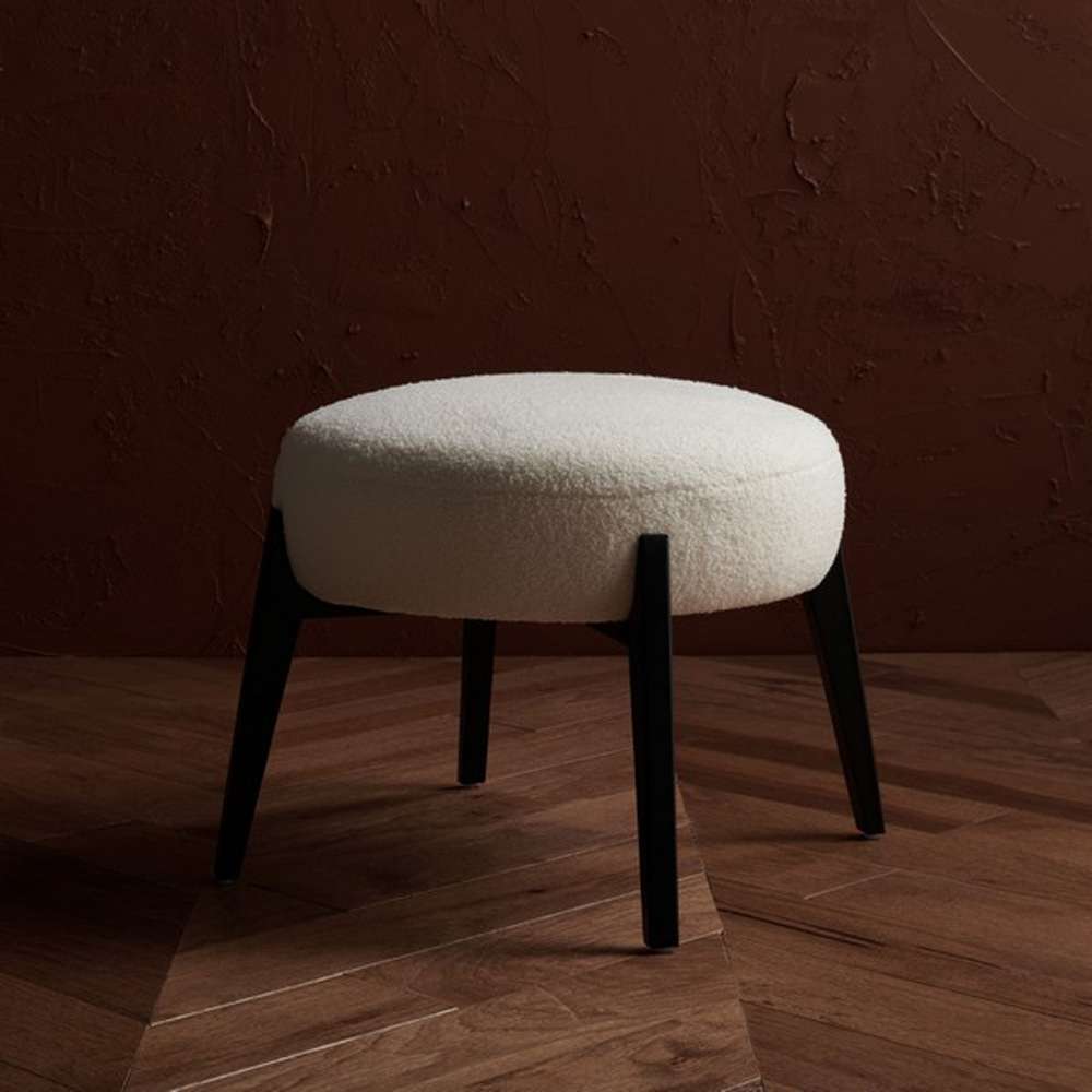 Safavieh - Couture - Emilynn Scandinavian Ottoman - Ivory - Black - SFV5044A veiw 3