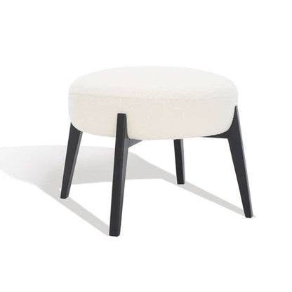 Safavieh - Couture - Emilynn Scandinavian Ottoman - Ivory - Black - SFV5044A veiw 4
